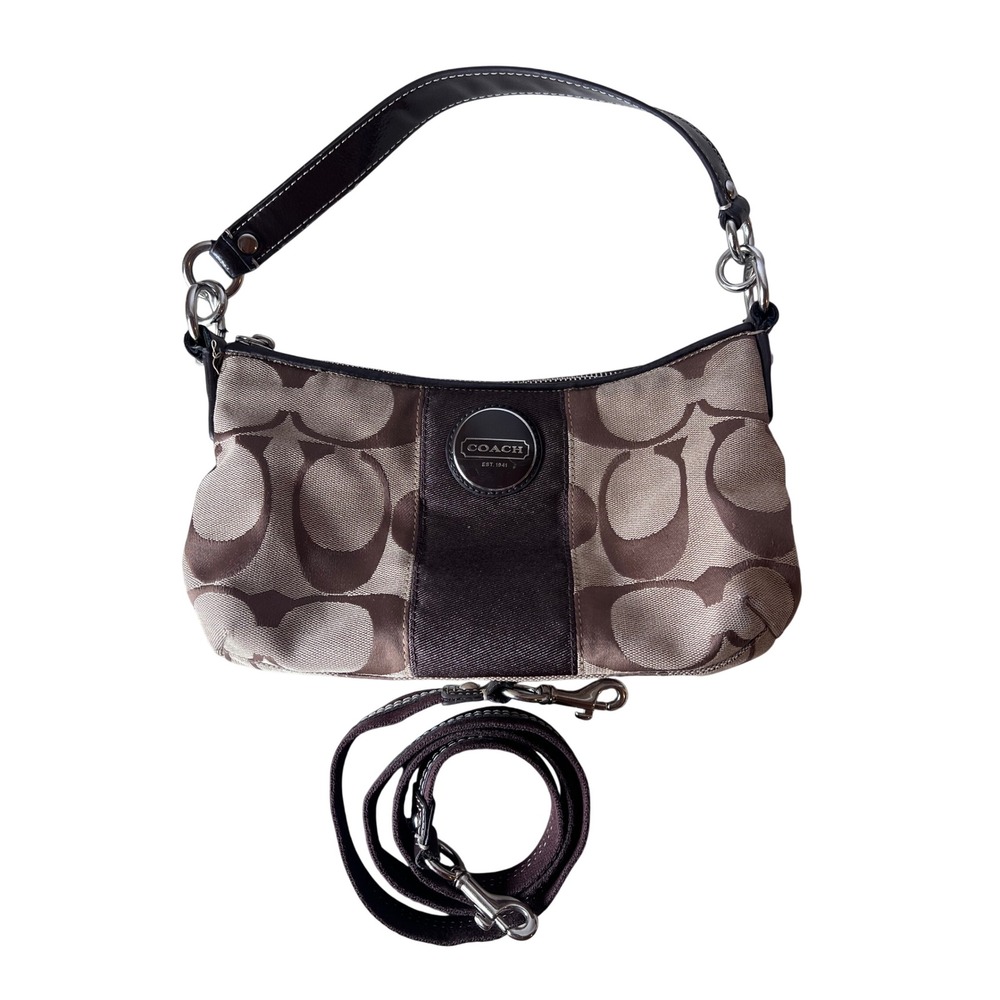 Coach Signature Stripe Demi Crossbody/Shoulder Bag